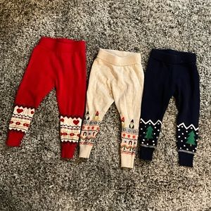 3 Pairs Hanna Andersson Festive Christmas Tights 3T GUC